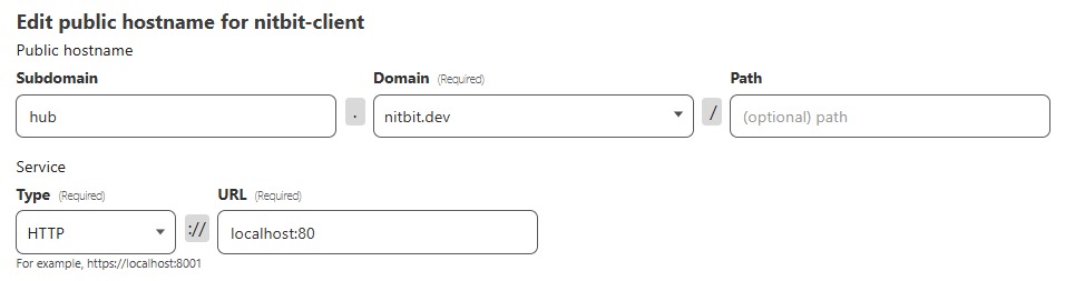 HTTP public hostname